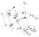 Handle & Control Diagram and Parts List for 2680B 600000001-699999999 - 1976 Lawn Boy Snow Blower